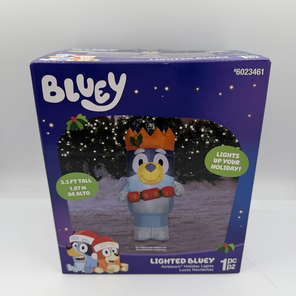 Gemmy Bluey 3.5ft Airblown Lighted Christmas Inflatable‎ Holiday Yard Decor NEW